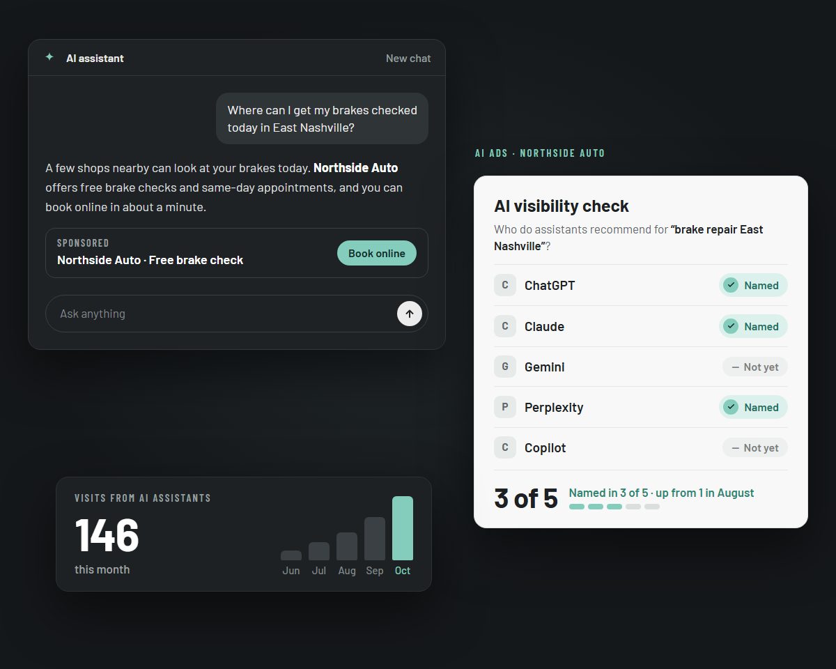 Be the answer when customers ask AI: an example on screen