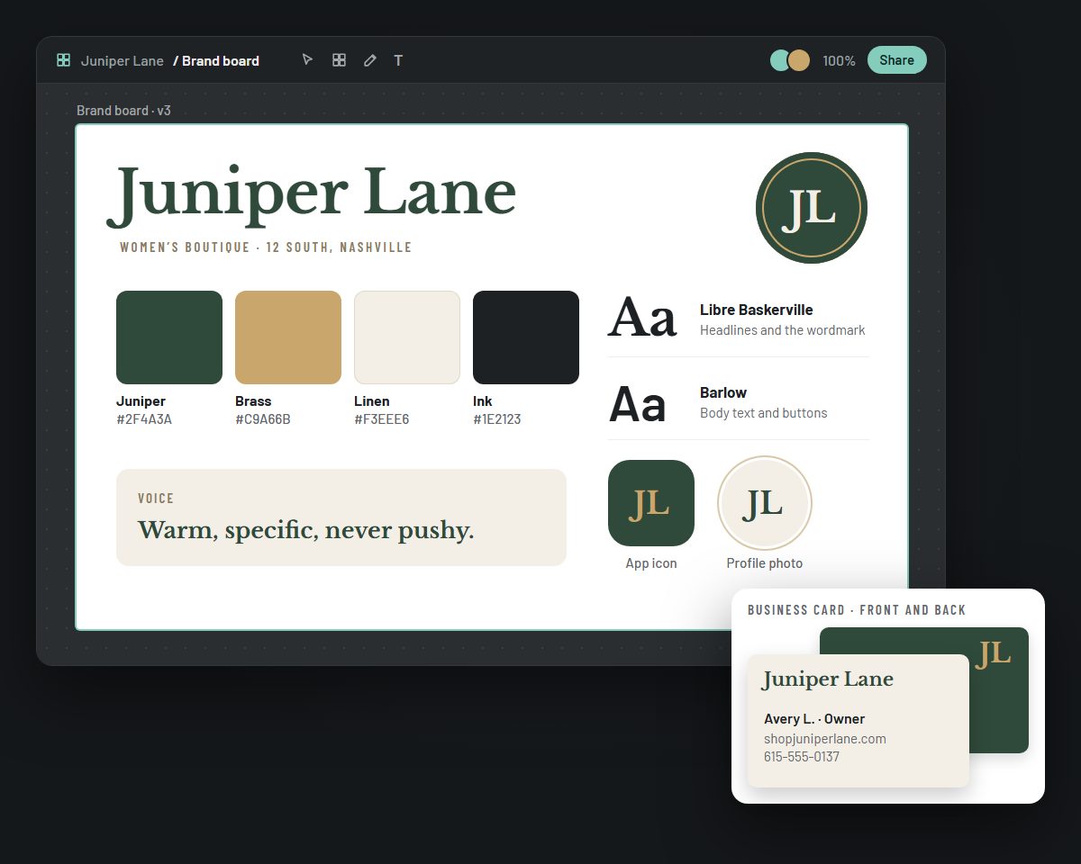 A brand you can build on: an example on screen